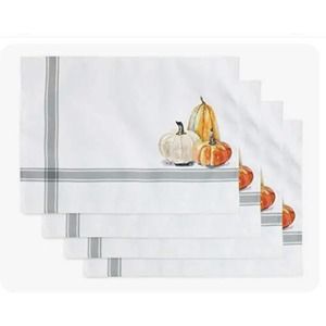 Pumpkin Themed Fall Placemats 4pk, Themed Table Decor